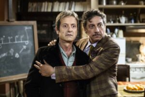 Sergio Castellitto e Rocco Papaleo durante una scena del film "La Buca", regia di Daniele Ciprì Roma-Svizzera 2013-2014